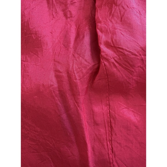 Vtg Lauren Ralph Lauren Red Cropped Blazer Open Front Petite Velvet Collar - Picture 10 of 10